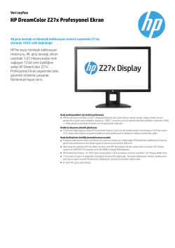 HP DreamColor Z27x Profesyonel Ekran