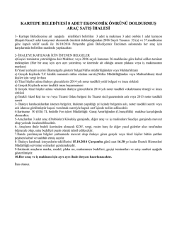 İhale ilanı - Kartepe Belediyesi