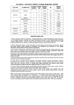 Başvuru Listesi - İstanbul İl Sağlık Müdürlüğü