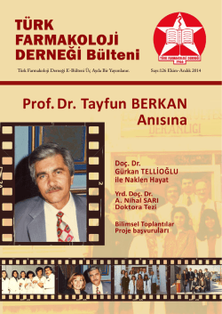 126 - T&uuml;rk Farmakoloji Derneği