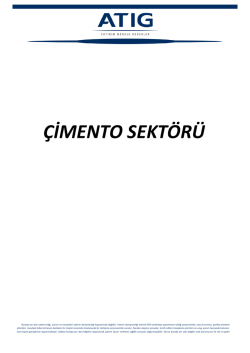 çimento sektör analizi