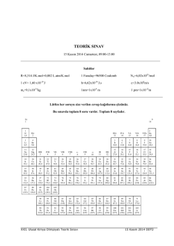 2014 yılı 22. Ulusal Kimya İkinci Aşama