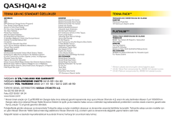 tekna gr+nc standart &ouml;zellikler tekna pack** platınum