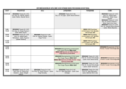 2009 - 2010 &ouml;ğretim yılı g&uuml;z yarıyılı