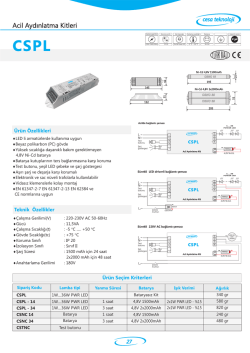 Ürün Broşürü - CESA Teknoloji Elektronik