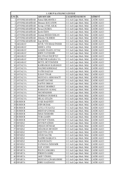 Katılımcı Listesi - İller İdaresi Genel M&uuml;d&uuml;rl&uuml;ğ&uuml;