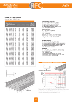 H40 Normal Tip Kablo Kanalları - AFC Metal, Metal Kablo Taşıma