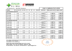 FUJITHERMA KLİMA OCAK 2014