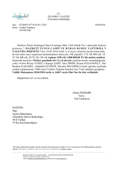 Merkezi İlimiz Sultangazi İl&ccedil;esi Esentepe Mah. 2364 Sokak No:1