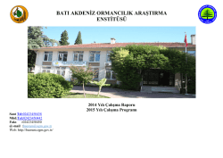 2014 Yılı &Ccedil;alışma Raporu ve 2015 Yılı Proğramı
