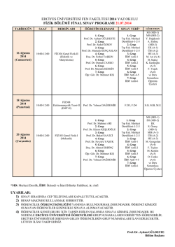 erciyes &uuml;niversitesi fen edebiyat fak&uuml;ltesi 2008&ndash;2009 &ouml;ğretim yılı
