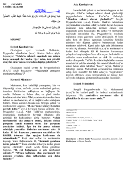 merhamet - Samsun İl M&uuml;ft&uuml;l&uuml;ğ&uuml;