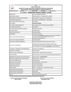 27.12.2014 - Kartal Koşuyolu Y&uuml;ksek İhtisas Eğitim ve Araştırma