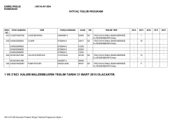 Teslimat Programi