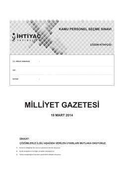MİLLİYET GAZETESİ - İhtiya&ccedil; Yayıncılık