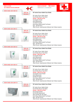 İlk Yardım Duvar Kabinleri