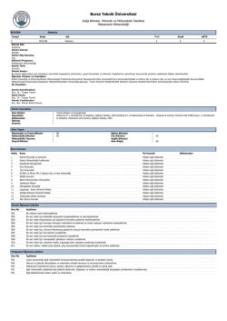 MCH308 - Bursa Teknik &Uuml;niversitesi