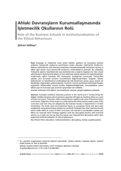 Tam Metin (PDF) - İş Ahlakı Dergisi
