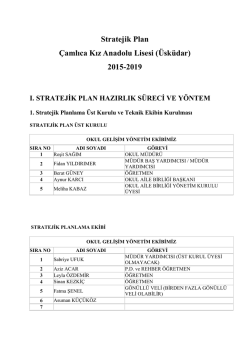 Stratejik Plan - Milli Eğitim Bakanlığı