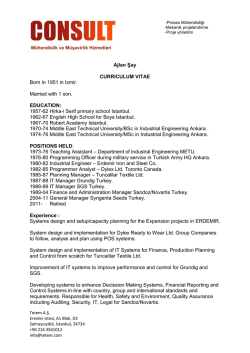 Ajlan Şay CURRICULUM VITAE Born in 1951 in Izmir. Married with