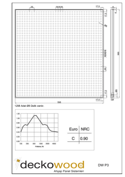Deckowood &ndash; P3-&oslash;8mm - Deckon Asma Tavan Sistemleri