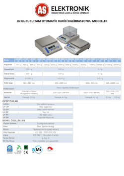 ln gurubu tam otomatik harici kalibrasyonlu modeller