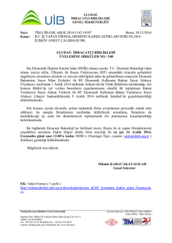 R.F. İŞ YAPAN FİRMALARIMIZIN KARŞILAŞTIKLARI SORUNLARA