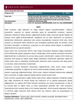 Klinik Eczacılık Servislerinin Tanıtımı