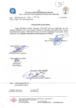 G&uuml;ndemin 93.Maddesi - Antalya Belediyesi