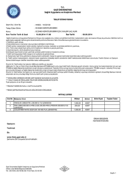 T.C. GAZİ &Uuml;NİVERSİTESİ Sağlık Uygulama ve Araştırma Merkezi