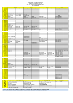 2014-2015 G&uuml;z Yarıyılı II. &Ouml;ğretim Ders Programı