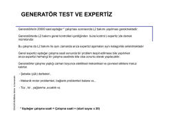 generat&ouml;r test ve expertiz
