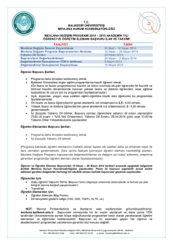 MEVLANA MEVLANA DEĞİŞİM PRO &Ouml;ĞRENCİ VE &Ouml;ĞRETİM E