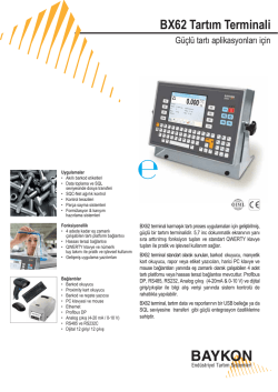 BX62 Tartım Terminali - BAYKON End&uuml;striyel Tartım Sistemleri