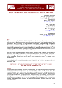 Makale - Eğitim ve &Ouml;ğretim Araştırmaları Dergisi