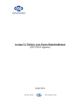 2014-08 AB T&uuml;rkiye Pazar Raporu Agustos 2014