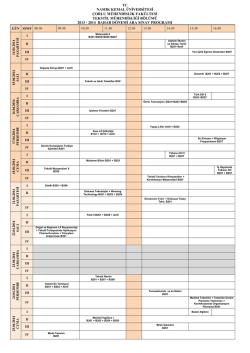 Tekstil M&uuml;hendisliği - E