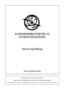 AstroRehber Portre Astroloji Raporu (T) | Steven Spielberg