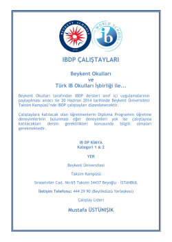 Kimya - Beykent Eğitim Kurumları