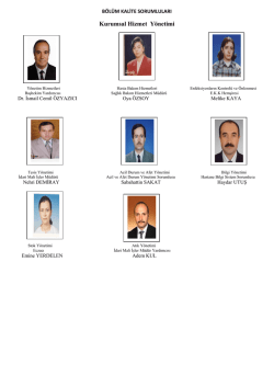 Kurumsal Hizmet Y&ouml;netimi