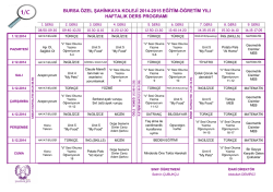 bursa &ouml;zel şahinkaya koleji 2014-2015 eğitim