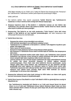 S.E.&Ccedil; CİHAZ KAMPANYASI TARİFEYE EK &Ouml;DEMELİ CİHAZ