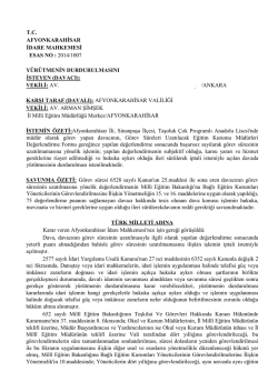 T.C. AFYONKARAHİSAR İDARE MAHKEMESİ