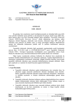 T.C. ULAŞTIRMA, DENİZCİLİK VE HABERLEŞME BAKANLIĞI Sivil