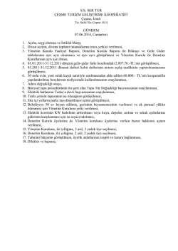 g&uuml;ndem - tıklayın indirin - SS SerTur &Ccedil;eşme Turizm Geliştirme