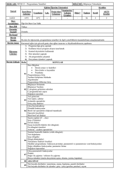 Programlama Temelleri