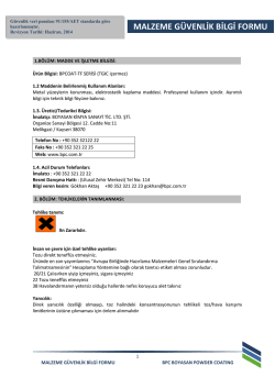 BPCOAT-TF Serisi MSDS - BPC
