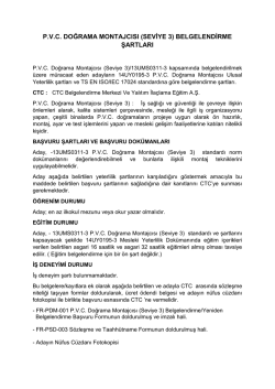 pvc doğrama montajcısı belgelendirme şartları indir