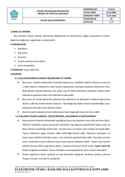 ECZANE ISLEYIS PROSED&Uuml;R&Uuml;