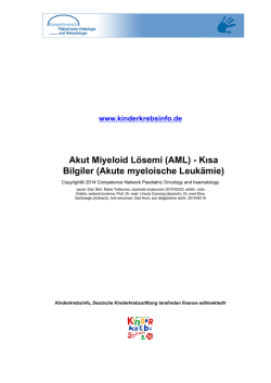 (AML) - Kısa Bilgiler (Akute myeloische Leuk&auml;mie)